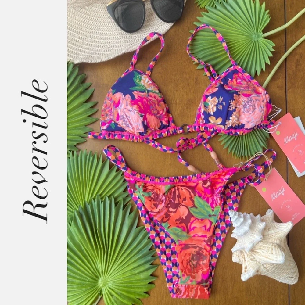 MAAJI Set - Arabella Triangle Bikini Top & Frisky Cheeky Bottom M/L